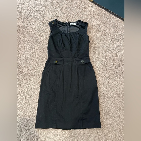 WHITE HOUSE BLACK MARKET Black Sleeveless Midi Dress - Picture 1 of 9